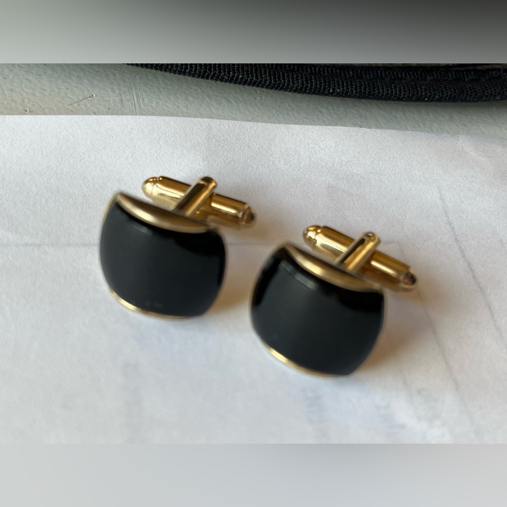 Vintage rose Gold-filled Floral Cufflinks - Picture 6 of 8